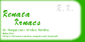 renata krnacs business card