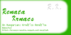 renata krnacs business card